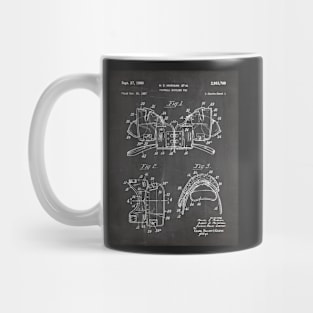 Football Pads Patent - Football Player American Football Art - Black Chalkboard Mug